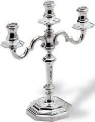 Raw octagonal candelabra with 3 flames