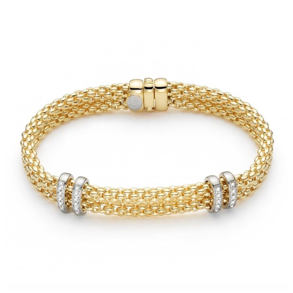  Fope Maori Bracelet Yellow Gold and Diamonds 862BBR