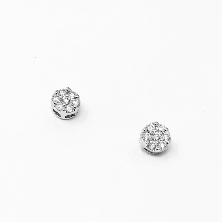  Light point earrings with diamonds 0.18 ct G VS