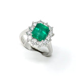  Giorgio Visconti Ring AB15300S With Diamonds and Emerald ct 2.06
