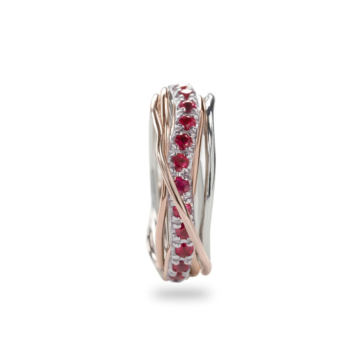 Filodellavita Prezioso 7 Fili Argento e Oro Rosa e Rubini