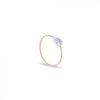  CUPID RING IN 9KT ROSE GOLD WITH PEBBLE IN 925 SILVER