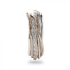  CLASSIC WAIST THREAD, 7 STRANDS IN 9KT ROSE GOLD, 925 SILVER AND WHITE DIAMONDS