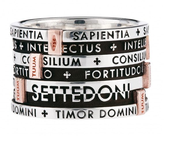 Tuum Anello 7 in Argento e oro rosa