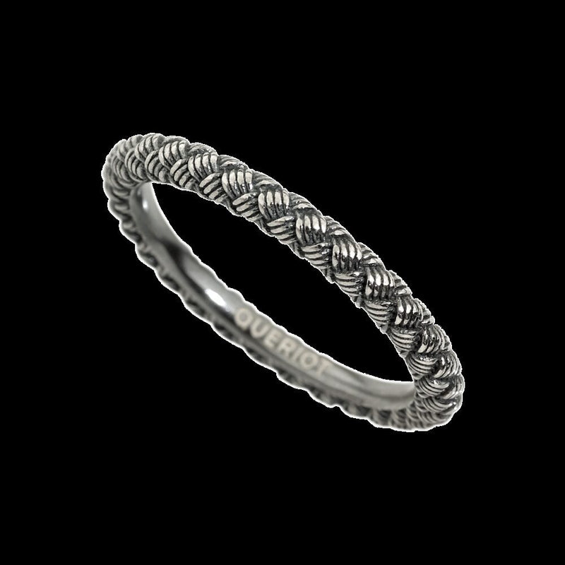  Queriot Etched Wicker Wedding Ring