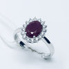  Maiocchi Milano White Gold Ring with Diamonds and Ruby ct 1.38