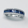  Ring with Diamonds and Sapphires 0.84 ct