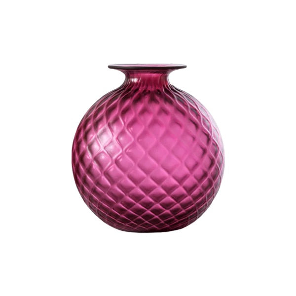 Venini Monofiore Ballton 100.29 Magenta Sanded Red Thread