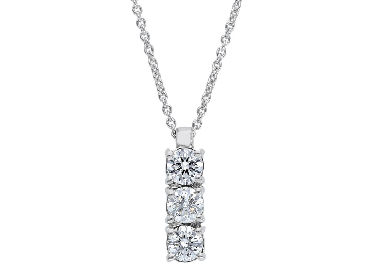  Trilogy necklace with 0.44 ct diamonds