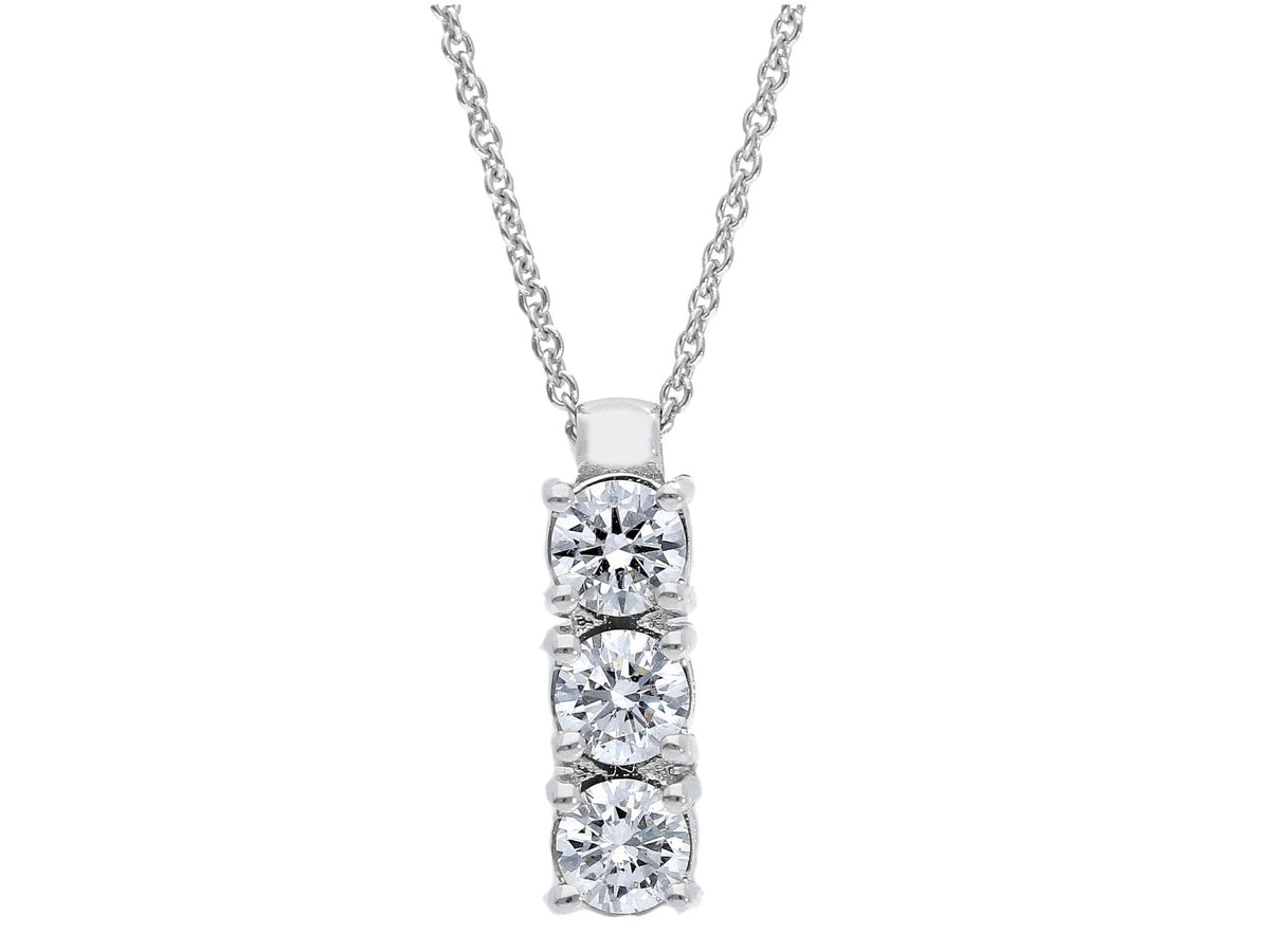 Trilogy necklace with 0.54 ct diamonds