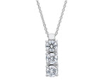  Trilogy necklace with 0.54 ct diamonds