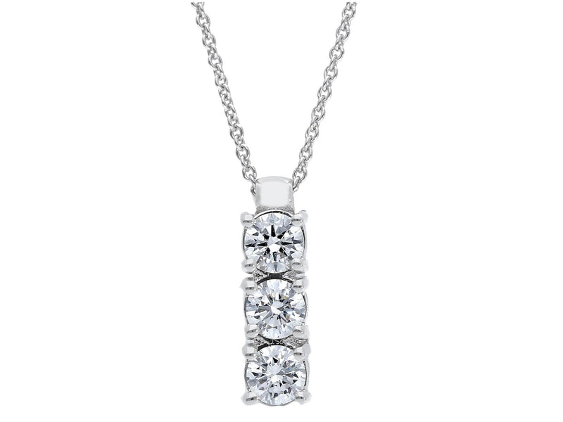  Trilogy necklace with 0.67 ct diamonds