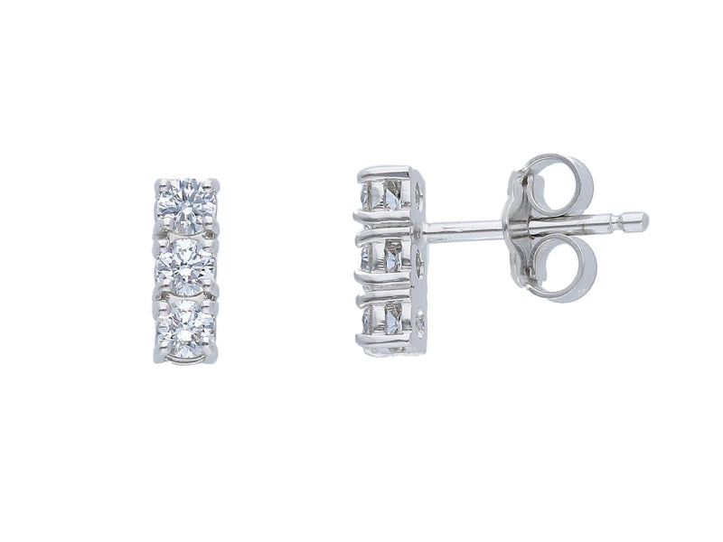  Trilogy earrings with 0.45 ct diamonds