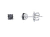  Light spot earrings with 0.42 ct black diamonds