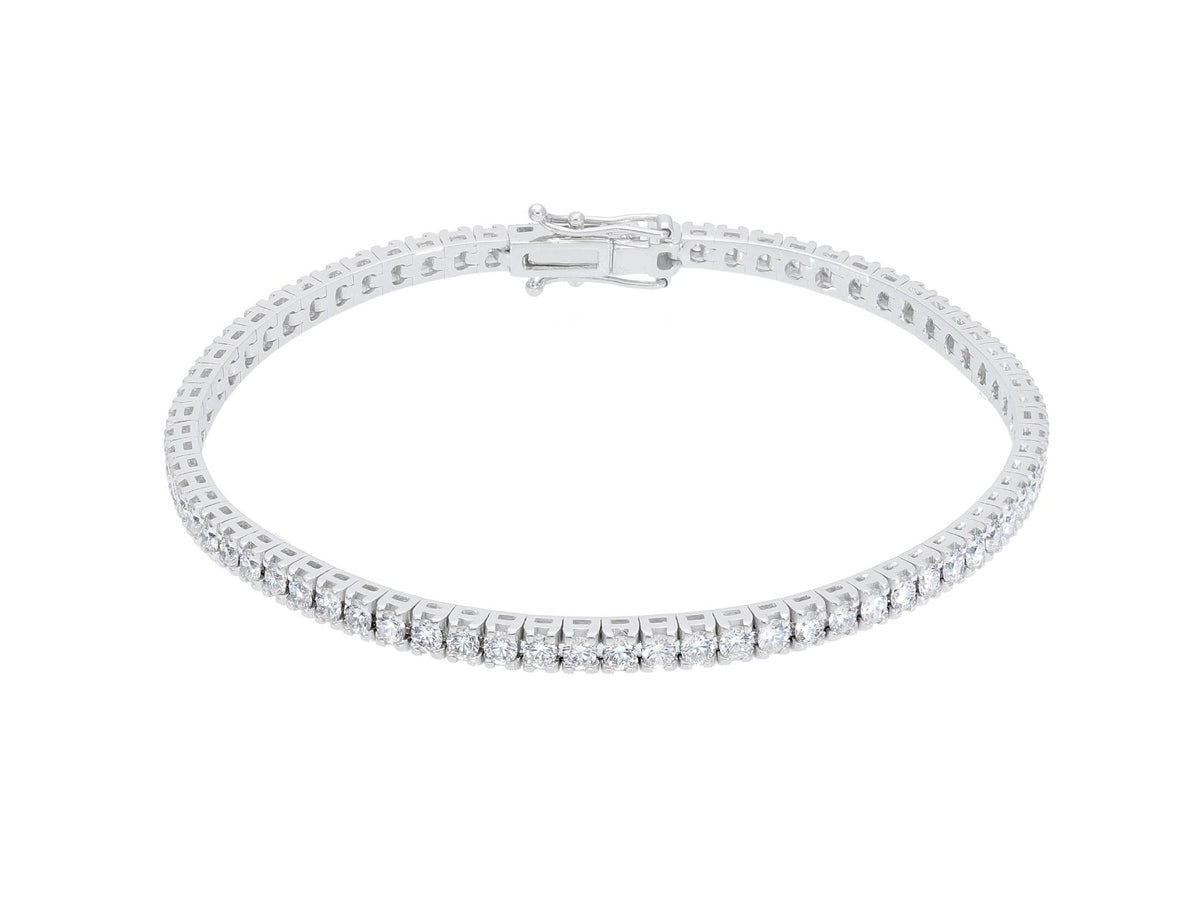 Maiocchi Milano Bracciale Tennis Oro Bianco e Diamanti ct. 2,65 G