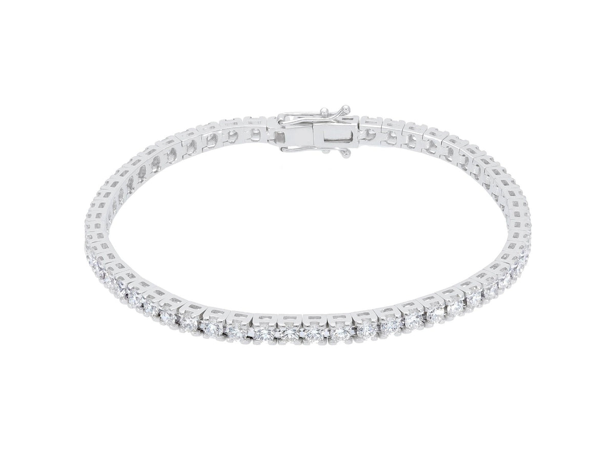 Maiocchi Milano Bracciale Tennis Oro Bianco e Diamanti ct. 3,98 G