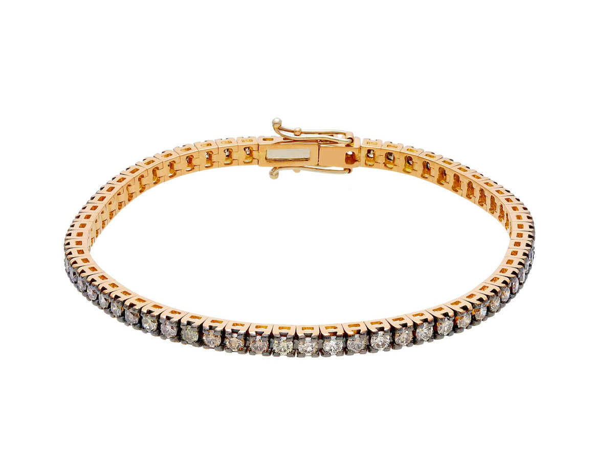 Maiocchi Milano Brown Diamond Tennis Bracelet ct. 4.20