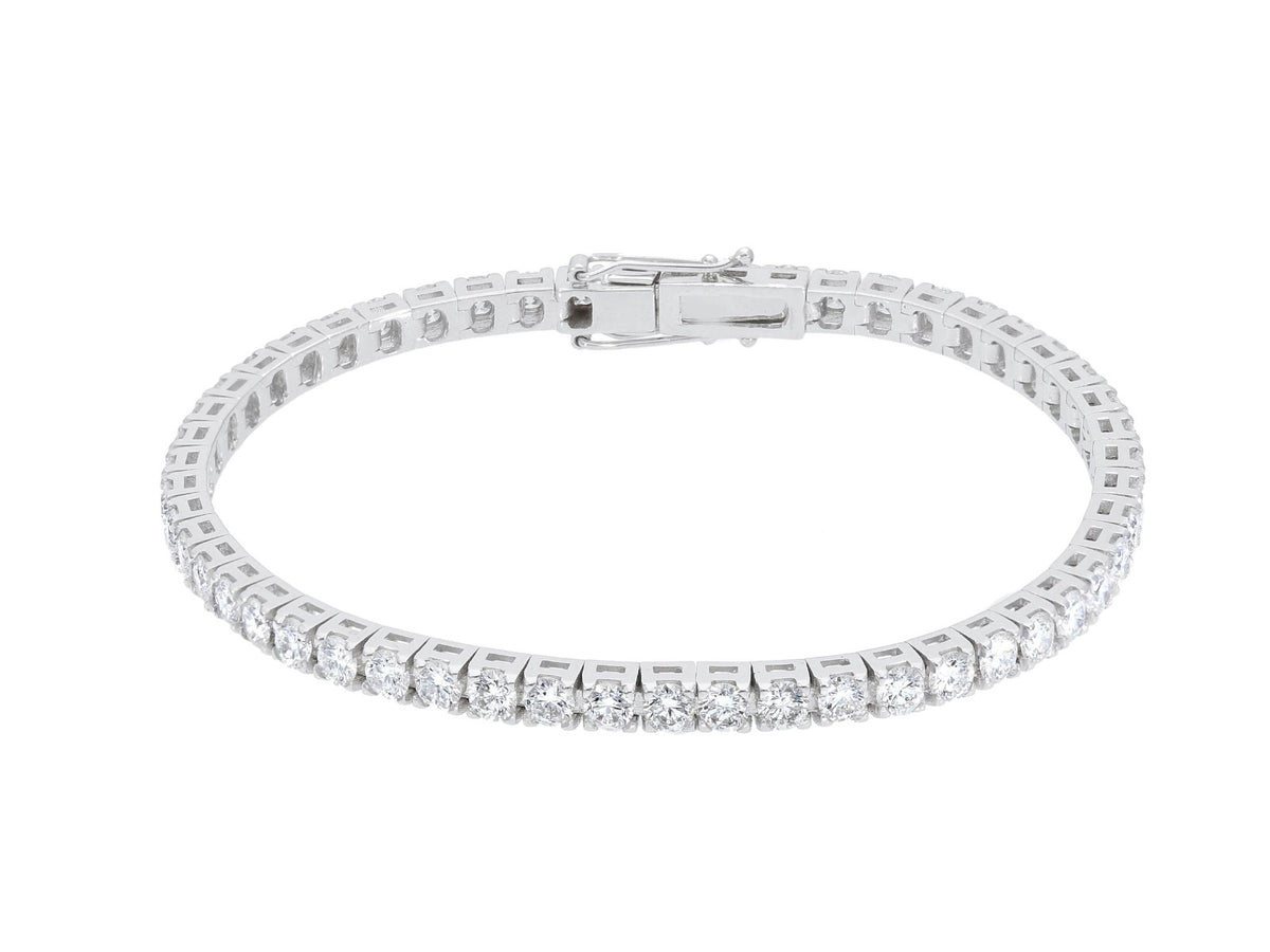 Maiocchi Milano Bracciale Tennis Oro Bianco e Diamanti ct 5,96 G