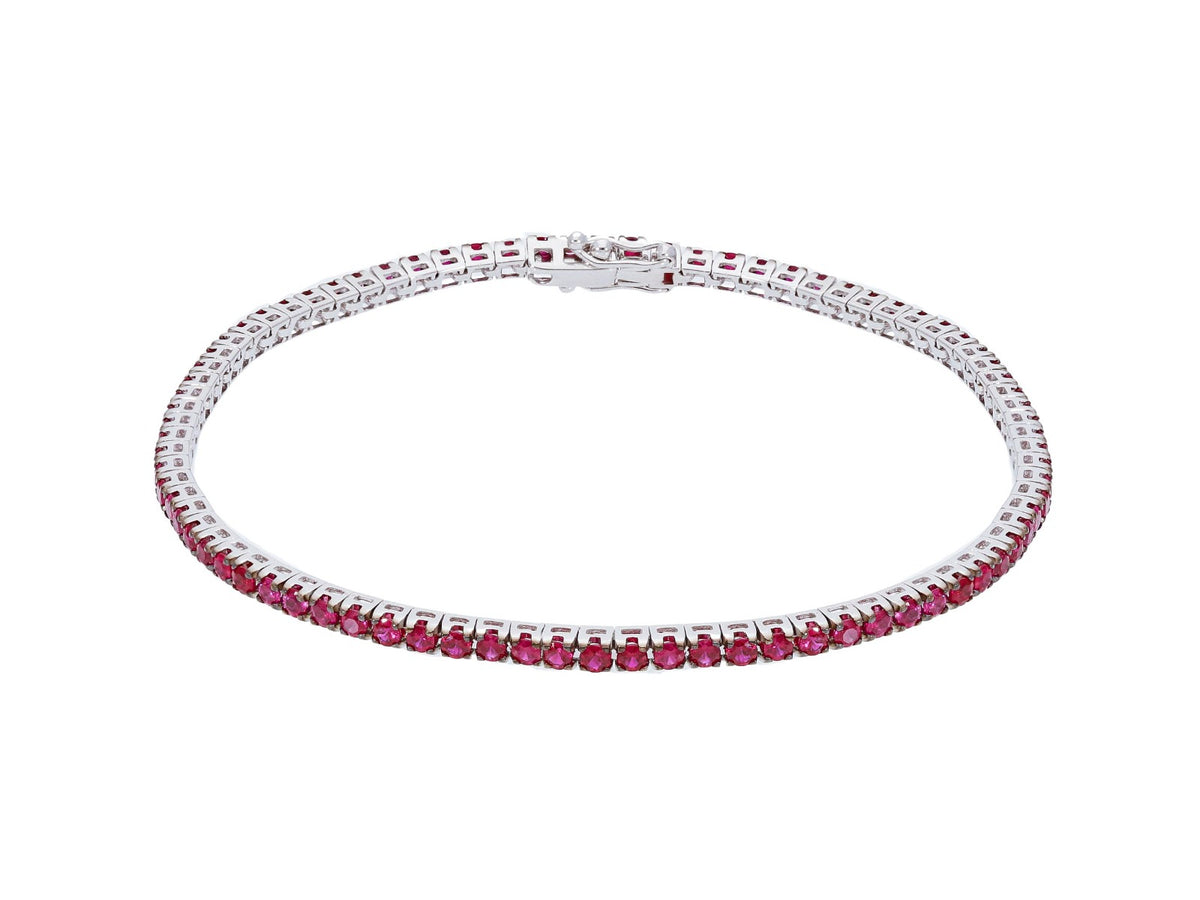  Maiocchi Milano Tennis Bracelet 19.5 cm with Rubies ct. 3.25