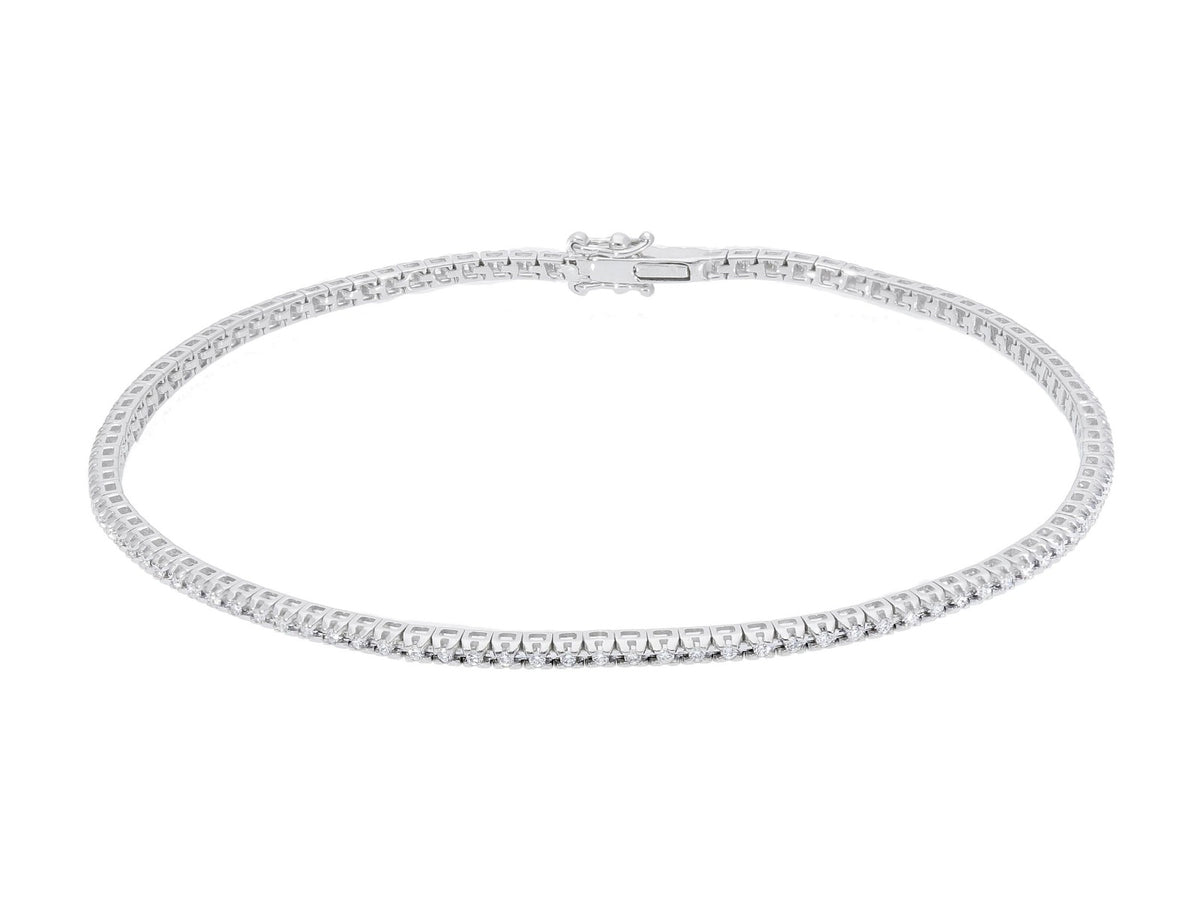 Tennis Bracelet in White Gold and Diamonds 0.55 ct