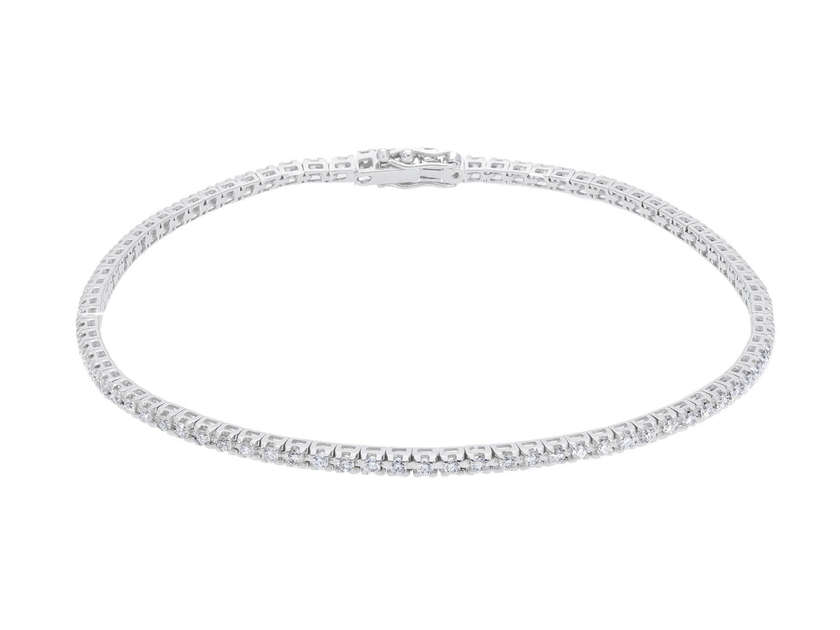 Maiocchi Milano Bracciale Tennis Oro Bianco e Diamanti Ct 1,37 G