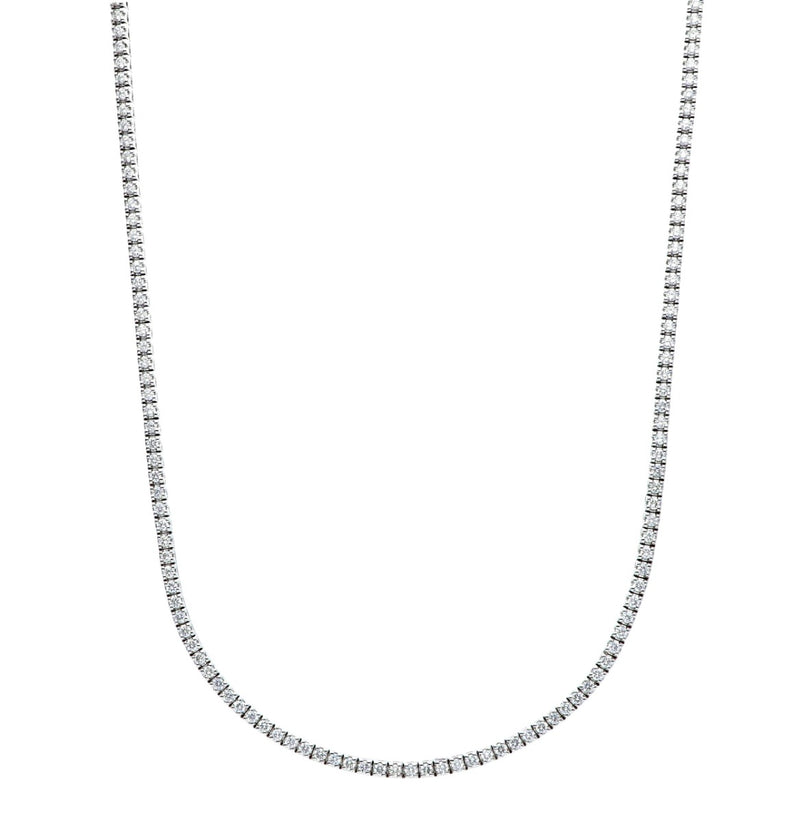 Tennis necklace with diamonds 4.12 ct