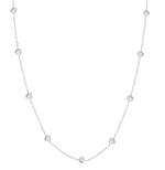  White Gold Necklace with Interspersed Diamonds 1.02 ct G