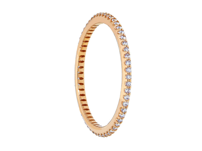  Maiocchi Milano Band Ring in 18kt Rose Gold and 0.30 ct Diamonds
