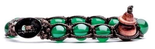 Bracciale Tamashii Ruota Di Preghiera In Agata Verde Con Argento 925 – Unisex