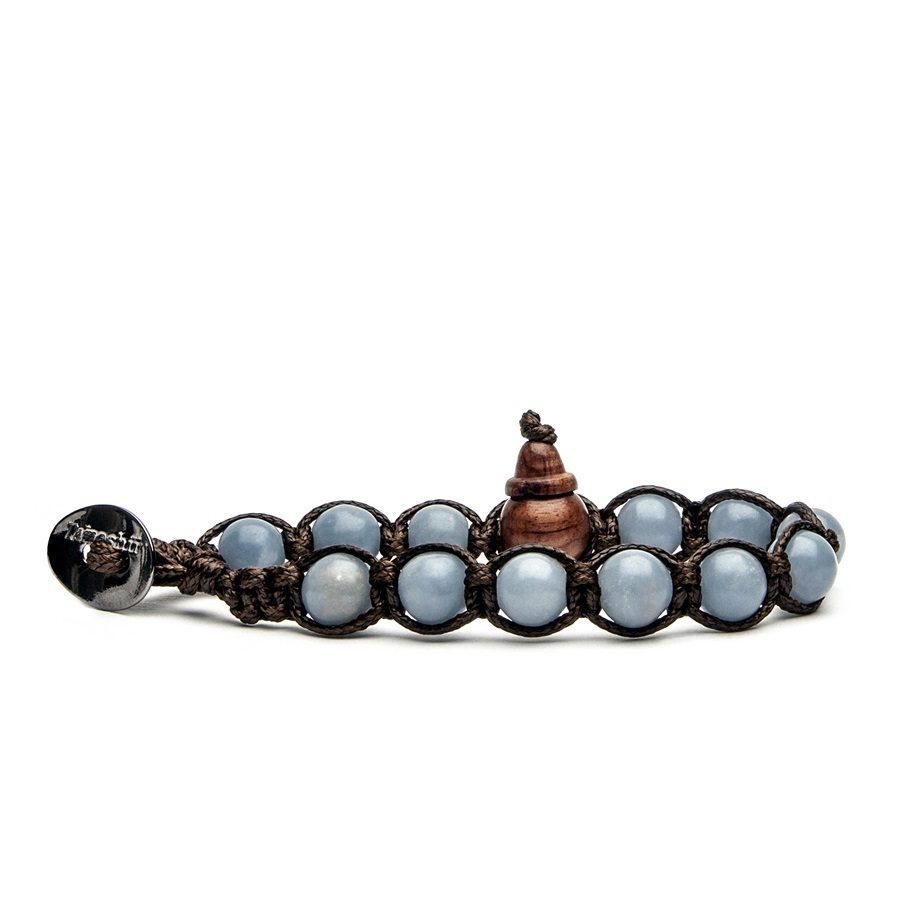 Tamashii Bracciale Unisex Con Ametista Chiara – Fatto A Mano Con Pietre Naturali, Modello BHS900-242