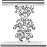  Eleonora Giordani Symbol Rhodium-plated silver for girls