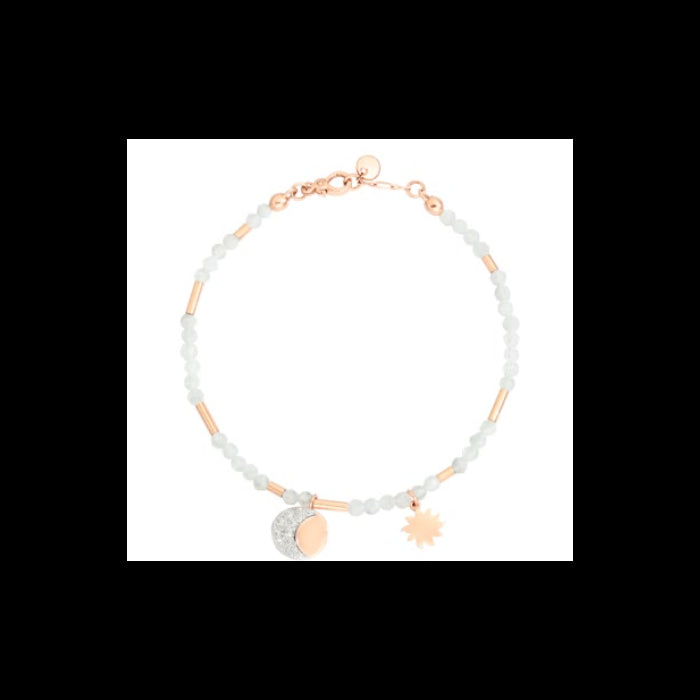 Dodo Bracciale Moon & Sun con diamanti bianchi