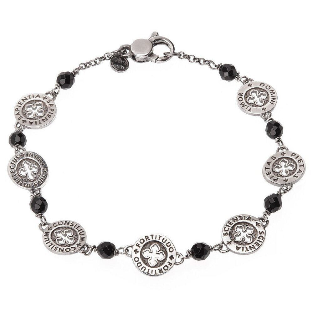  Tuum Settedoni Onix Bracelet in Silver and Onyx