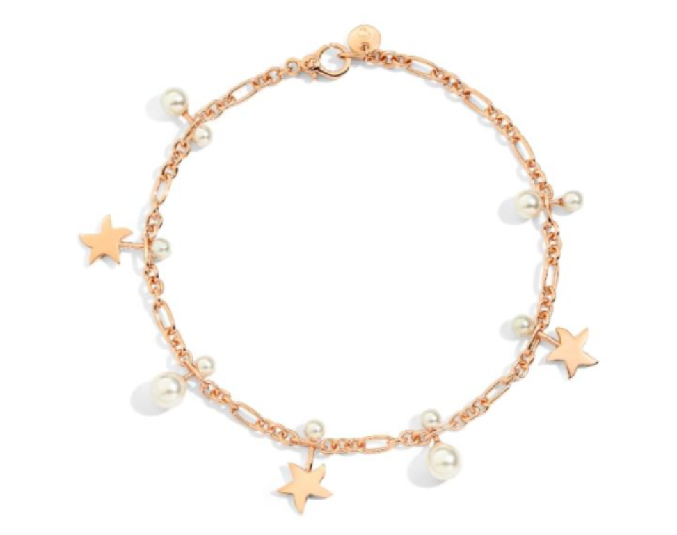 Dodo Rose gold star and pearl bracelet