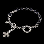  Tuum Flore silver and onyx bracelet