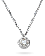  Filodellavita Punto Luce Necklace in 18kt White Gold and 0.18 ct Diamond G VS1