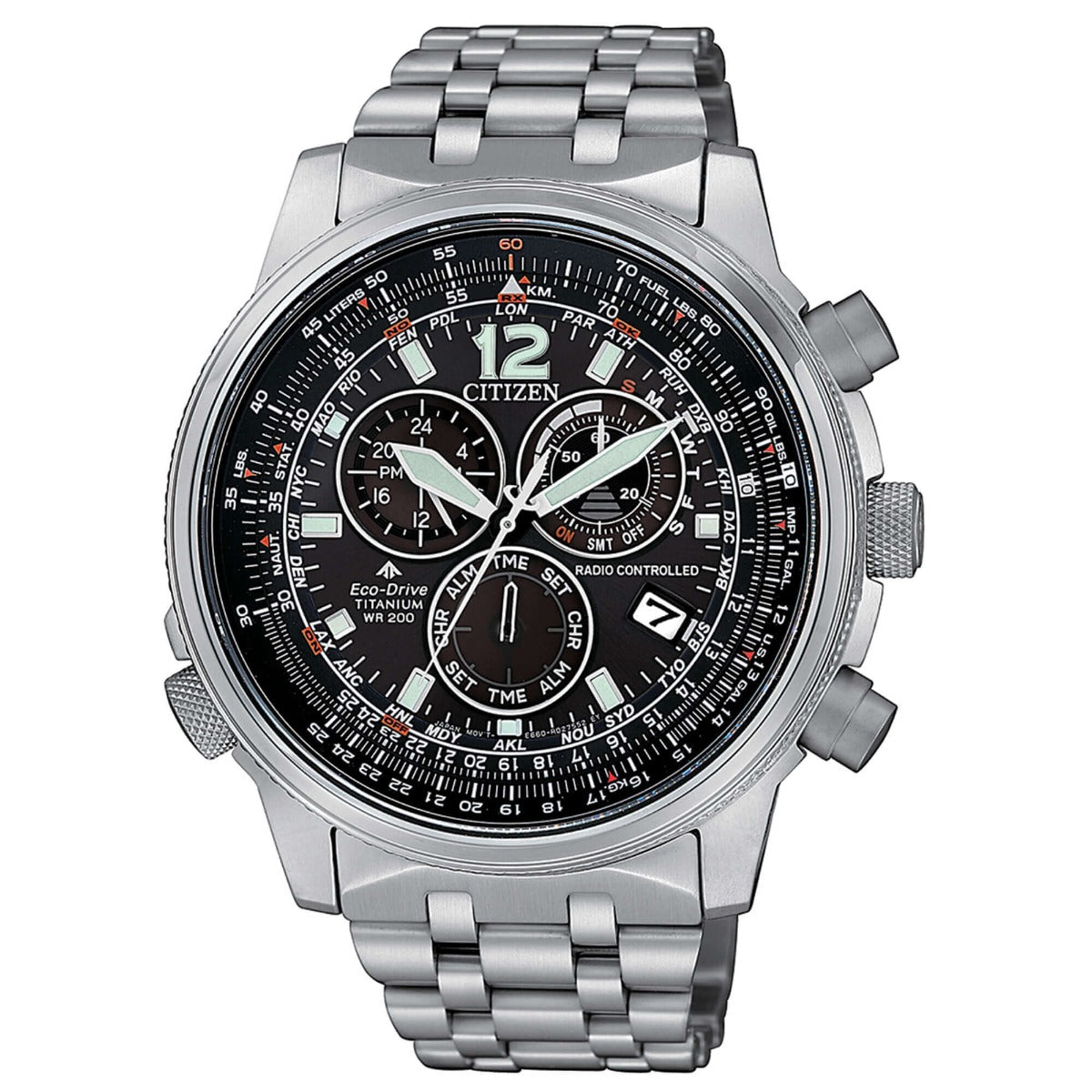 Citizen Crono Pilot Super Titanio Radiocontrollato CB5850-80E