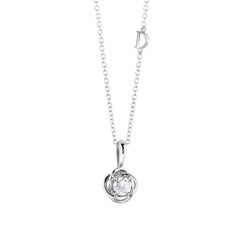  Damiani Punto Luce Necklace in White Gold and 0.30 ct Diamond