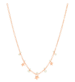  Dodo Necklace Stars in rose gold and pearls