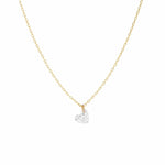  Maman et Sophie 18kt yellow gold necklace with naked heart diamond ct.0.25 GCNUDC25