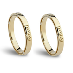  Damiani D.Side Wedding Rings in Yellow Gold with 5 Diamonds 2.7 mm