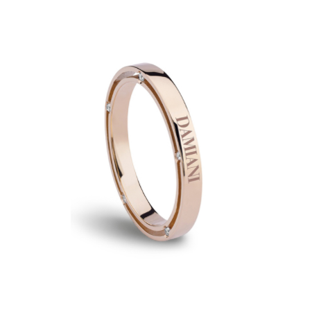 Damiani Fedi Nuziali D.Side in Oro Rosa Diamanti 3,3 mm