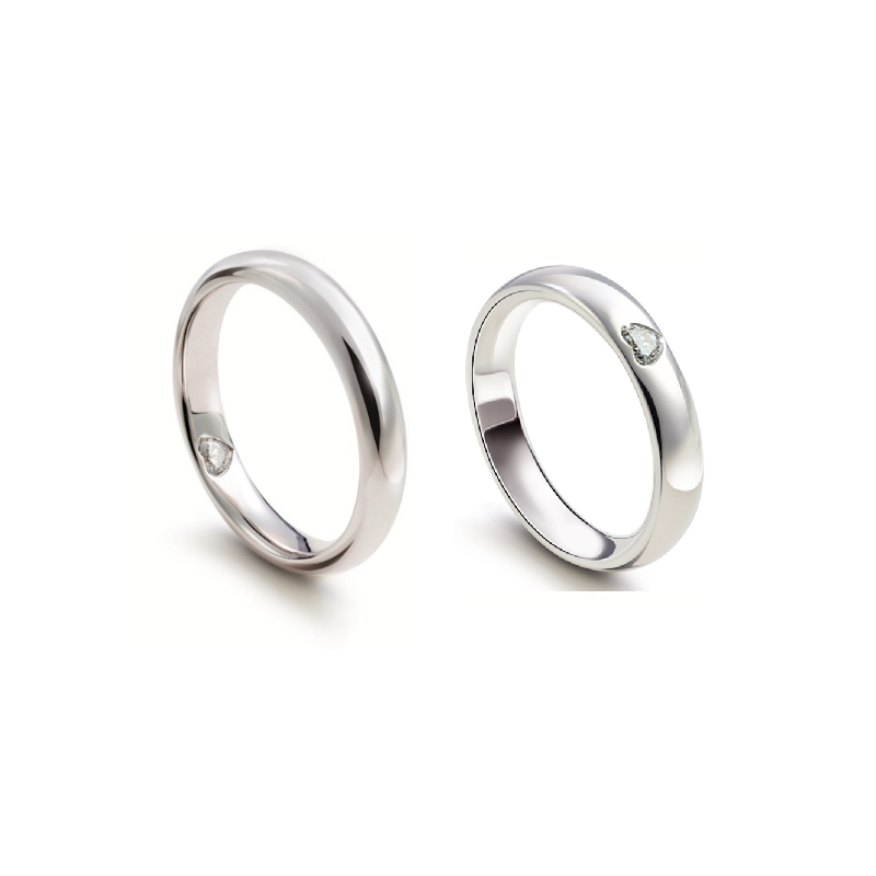 Damiani Cuoremio Wedding Rings in White Gold and Diamond