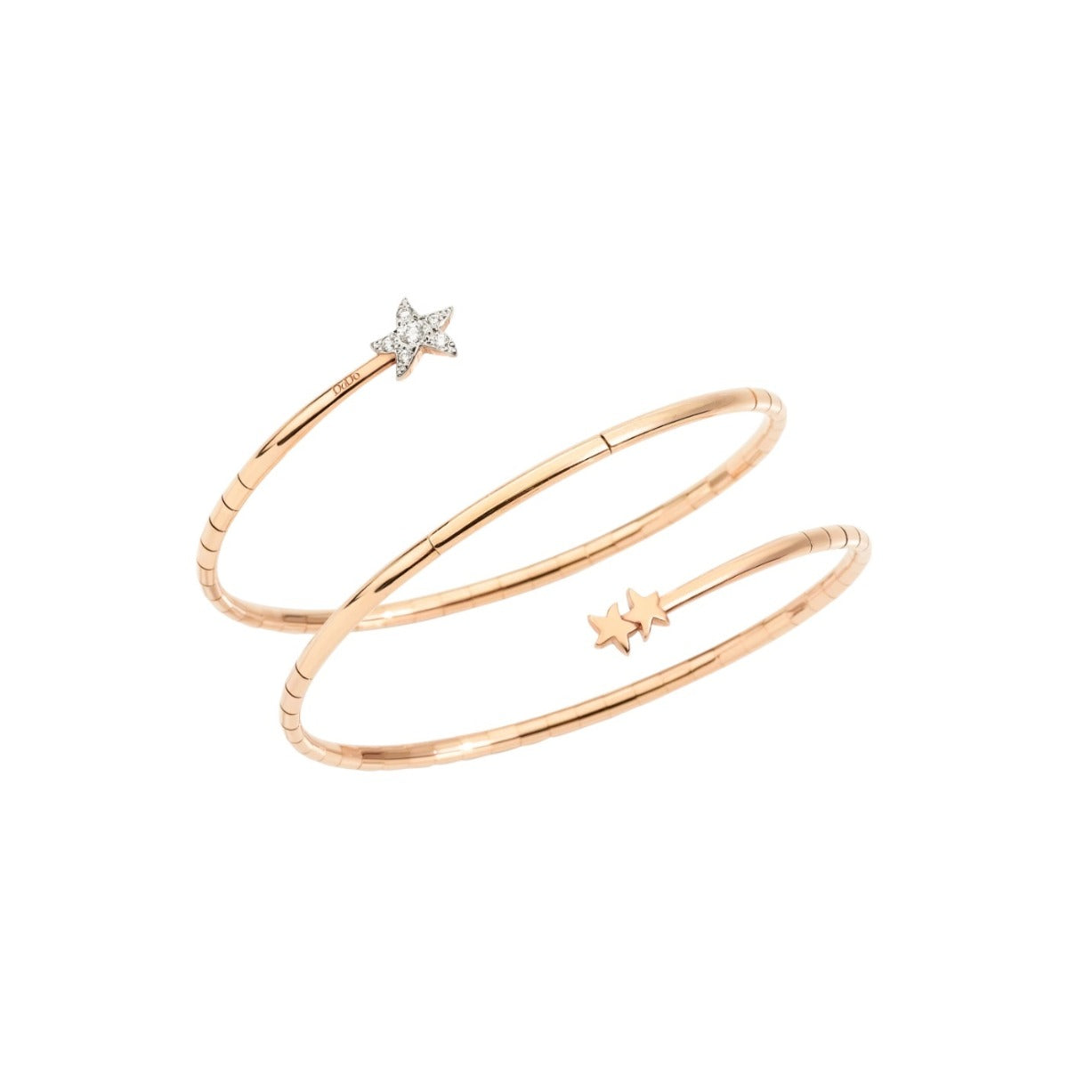Dodo Bangle Star Precious 9kt Rose Gold and Diamonds