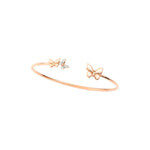  Dodo Precious Butterfly Bracelet in 9k Rose Gold and Diamonds