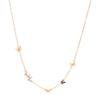  Dodo Precious Butterfly Necklace in 9kt Rose Gold with Diamonds and Sapphires
