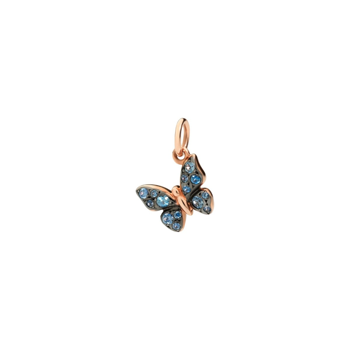 Dodo Charm Farfalla Prezioso Oro Rosa 9kt e Zaffiri