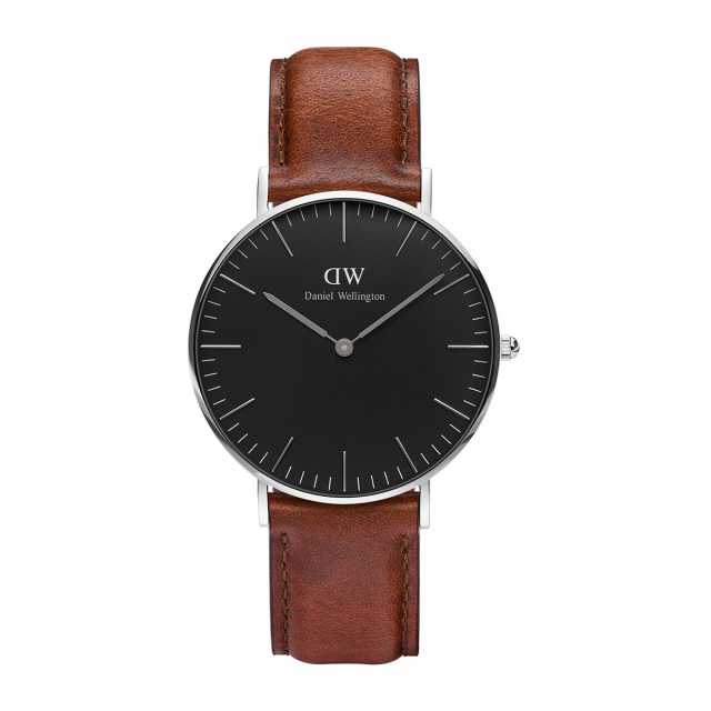  Daniel Wellington Classic Black St Mawes 36 Silver