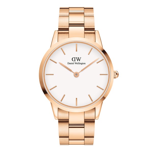 Daniel Wellington Iconic Link Rose Gold White 40mm