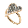  Antelope Heart Passion Ring in Rose Gold and Diamonds